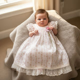 Haute Baby Girls Vintage Inspired Floral Emmie Layette Daygown Dress Newborn