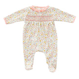 Luna & Arlo Baby Girls Floral Enchanted Meadows Pima Cotton Footie Longall Newborn 3 6 9 Months