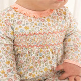 Luna & Arlo Baby Girls Floral Enchanted Meadows Pima Cotton Footie Longall Newborn 3 6 9 Months