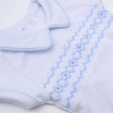 Magnolia Baby Boys Soft Pima Cotton Blue Smocked Diaper Set Newborn 3 6 9 Months