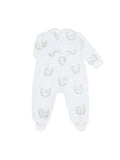 Nellapima Luxurious Baby Girls or Boys Lamb Print Pima Cotton Smocked Footie Newborn 0 3 Months