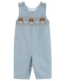 Light Blue Puppy Smocked Longall