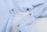 Light Blue Seersucker Lil Brother Smocked Jon Jon