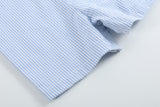 Light Blue Seersucker Lil Brother Smocked Jon Jon