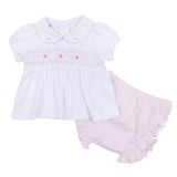 Magnolia Baby Girls Mia's Classic Smocked Diaper Set Newborn 3 6 9 Months