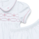 Magnolia Baby Girls Poppy's Classic Smocked Diaper Set Newborn 3 6 9 Months