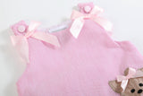 Lil Cactus Girls Pink Stripe Yorkie Puppy Dog Applique Dress 12 18 24 Months 2T 3T