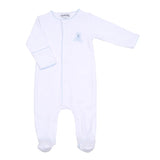 Magnolia Baby Baby Boys Soft Pima Cotton My Teddy Blue Footie Longall Newborn 3 6 9 Months