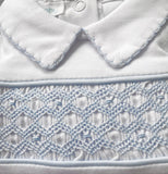 Magnolia Baby Boys Walker's Classic Blue Smocked Diaper Set Newborn 3 6 9 Months