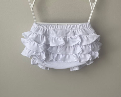 Magnolia Baby White Girls Ruffle Bum Diaper Cover Preemie Newborn