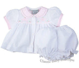 Feltman Brothers Baby Girls White Pink Bow Diaper Set Preemie
