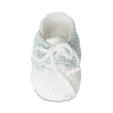 Baby Deer Blue & White Crocheted Oxford Boys Booties Crib Shoes Newborn Size 0