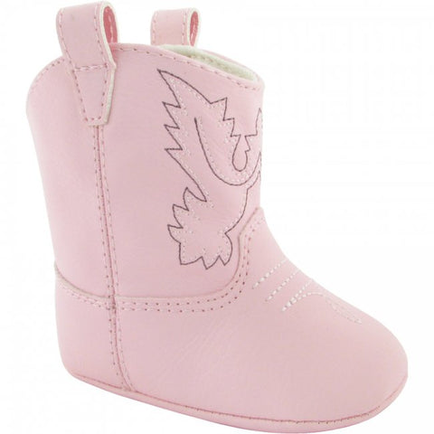 Baby Deer Pink Western Cowboy Boots Crib Shoes Girls Newborn Size 0