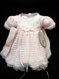 Will'beth Pink Knit Lace Dress 3pc with Headband Baby Girls Preemie Newborn 3 6 Months