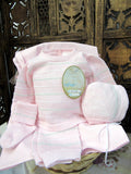Will'beth Pink & Mint Knit 4pc Pant Set Baby Girls Preemie & Newborn